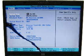 Разбитый экран ноутбука